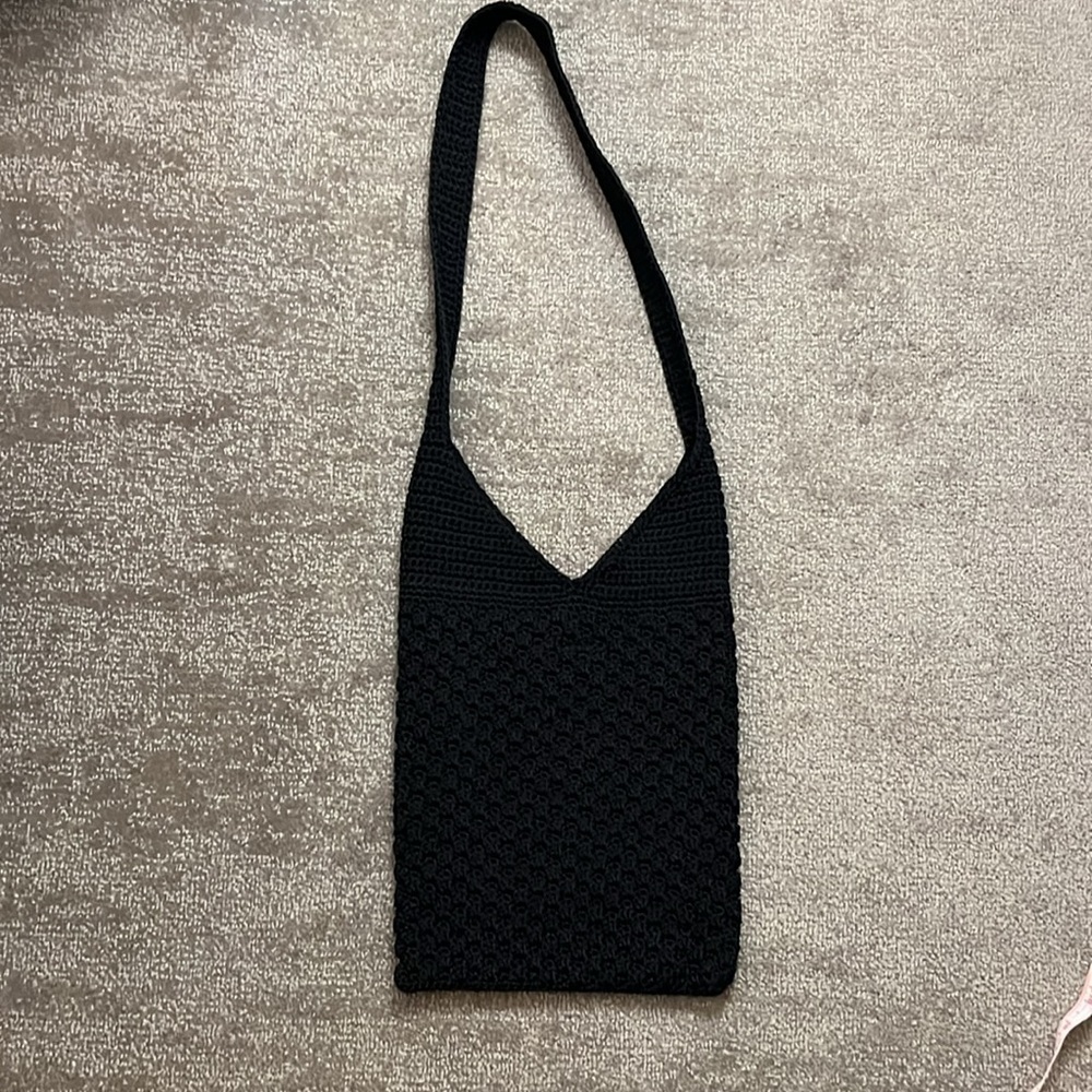 Rare Vintage The Sak Black Crossbody Purse - Picture 5 of 9